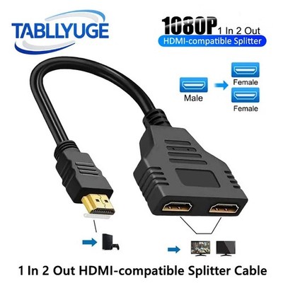 4K HDMI Cable Splitter Adapter 2.0 Converter 1 In 2 Out 1 Male to 2 Female lot
