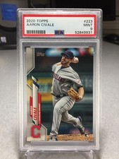 2020 Topps Aaron Civale Rookie #223 - PSA 9 - Cleveland Indians