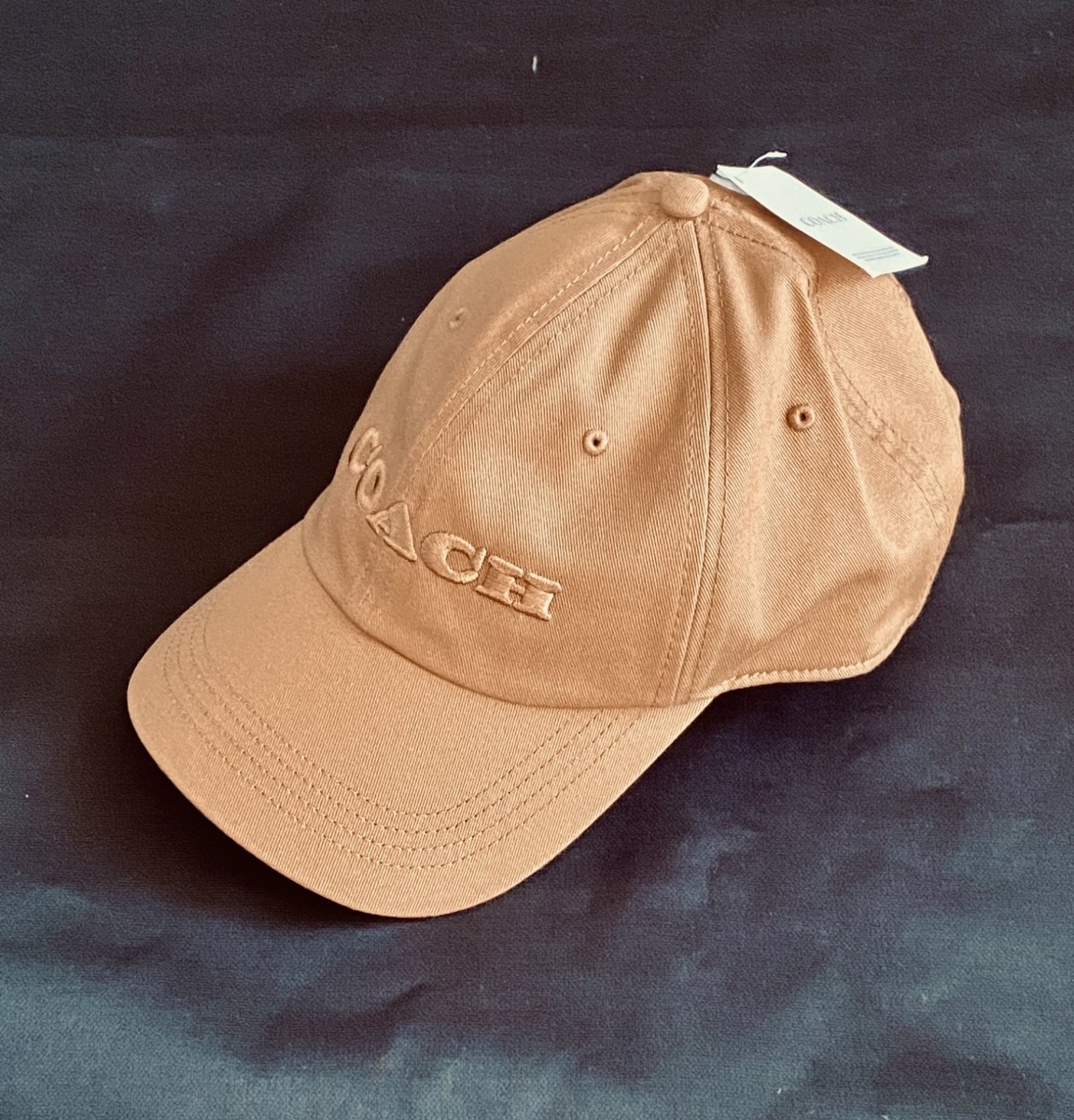 COACH Embroidered Adjustable Hat Cap in Beige - for sale