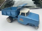Vintage 1965 Tonka USA Pressed Steel HYDRAULIC DUMP TRUCK Large 13" Blue #520.
