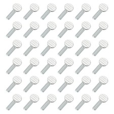 40Pcs, M6x16mm Thumb Screws Iron Fully Thread Galvanized Finger Racket Screw
