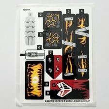 LEGO STICKER SHEET 70316 NEXO KNIGHTS Jestro's Evil Mobile Decals Stickers