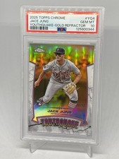 JACE JUNG 2025 TOPPS CHROME YOUTHQUAKE ROOKIE GOLD RC /50 PSA 10  GEM MT POP 1