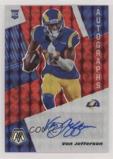 2020 Panini Mosaic Rookie Choice Fusion Red Prizm Van Jefferson #RA24 Auto c6t