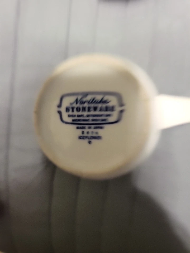 Noritake Stoneware Iceflower Set 7 Cups 5 Dinner Plates 6 Salad Plates 4 Bowls - Image 4 of 4