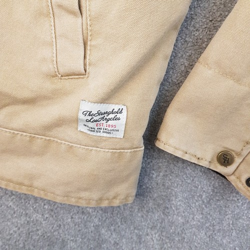 Giacca uomo The Stronghold XL beige tela lavoro utility operaio fienile tela - Foto 3 di 12