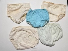Vintage Diaper Covers Plastic-Lined Bloomers Baby Girl Lot of 5 Nylon Cotton