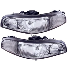 Headlights Pair For 1997-2005 Buick Park Avenue Ave Halogen Headlamps