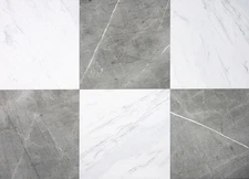 12X12 Bonneville Grey & White Marble Peel & Stick Floor Tiles, Set of 10
