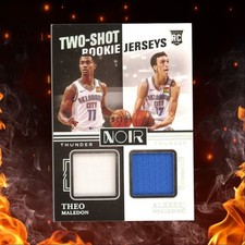 2020-21 Panini Noir Aleksej Pokusevski/Theo Maledon Two Shot Jerseys Rookie