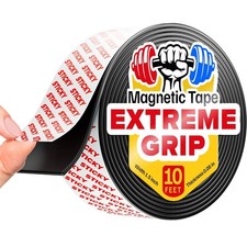 Super Sticky Magnetic Tape 10 feet x 1.5 inch - Stong Magnet Strip with Adhesi