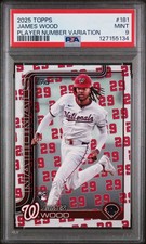 2025 Topps Series 1 - Player Number Variation James Wood #181 /29 (RC)