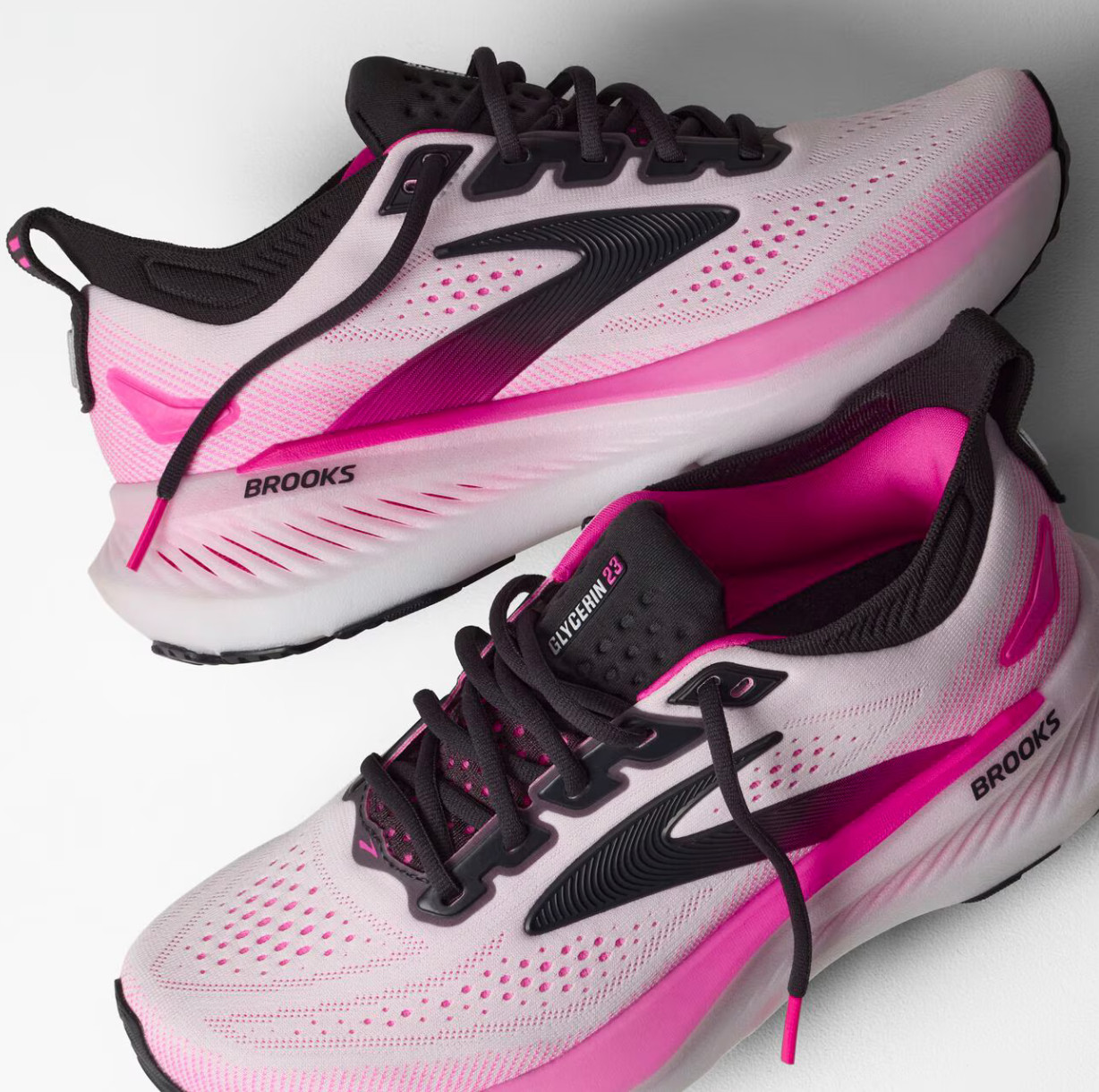 Brooks Glycerin 23 (2026) Women's 8 White Phantom Cyber Pink  120465-1D-1111 NIB thumbnail 3