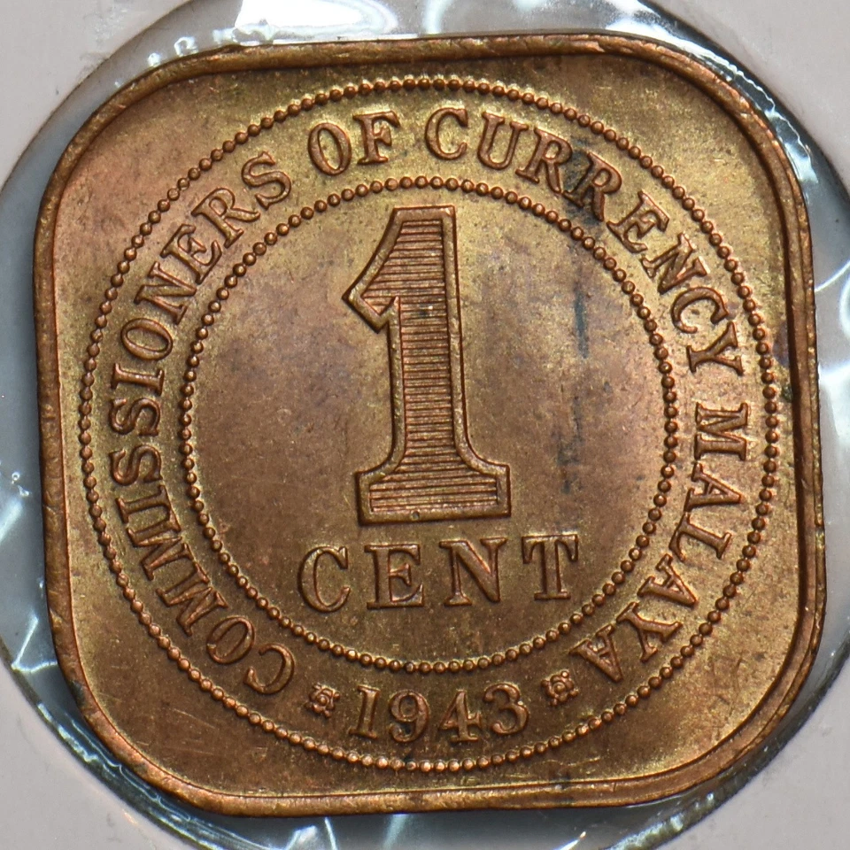 Malaya 1943 Cent 297064 combine shipping - Image 2 of 2