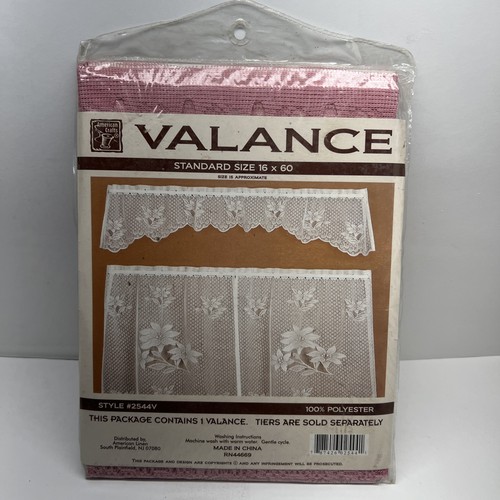 Vintage Spitzen Volant überbackene rosa Blume 16x60 Stil2544V Neu - Bild 1 von 6