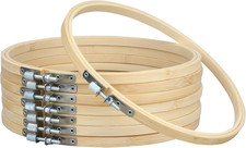 Wooden Embroidery Hoops 8 Pieces 10 Inch Bamboo round Embroidery Hoop Wood - Em