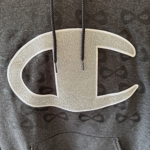 Sudadera con Capucha Nfinity Cheerleading Gris Adulto Mediana Plateada Brillo - Imagen 2 de 9