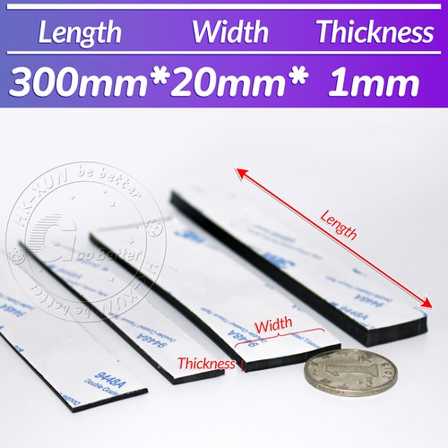 Silicone Rubber Strip Self Adhesive Seal Gasket Length 300mm x Width 10/20/30 mm - Picture 20 of 30