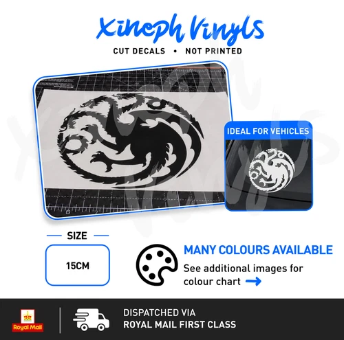 Targaryen Sigil vinyl decal sticker car window optional Game of Thrones House of