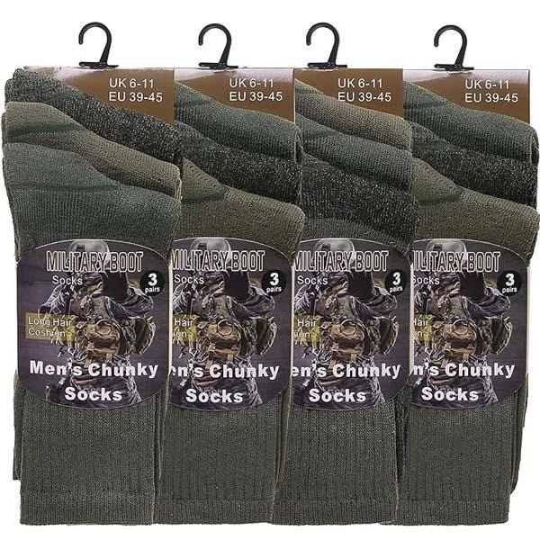 Mens Army Military Patrol Socks Combat Swat Boot Hiking Thermal Warm Thick Socks