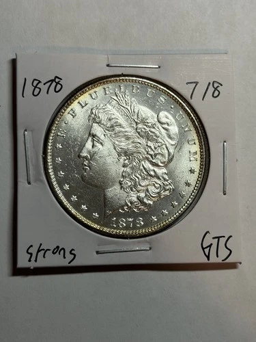 1878 7/8 TF STRONG MORGAN SILVER DOLLAR CHOICE UNC BU BLAST WHITE TOUGH VARIETY