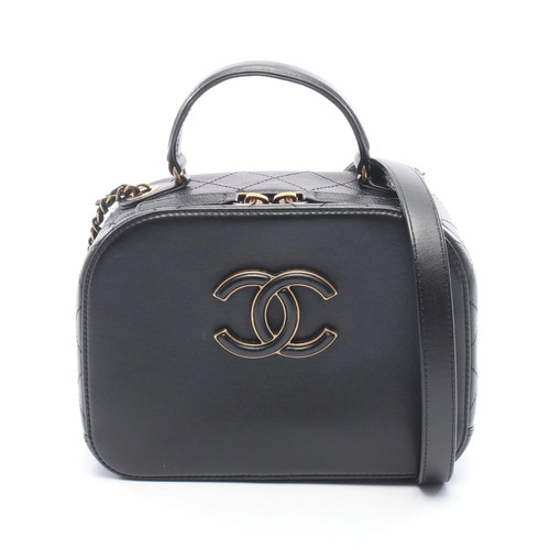 Chanel Matelasse 2WAY Shoulder Bag Black Leather Quilted Gold Hardware #RCB16262