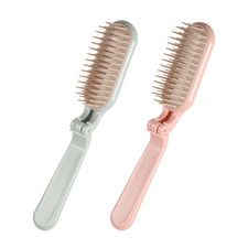 2Pcs Foldable Hair Brush, Plastic Mini Hairbrush Combs Portable Travel Comb Smal