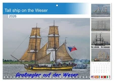 Tall ship on the Weser (Monthly Wall Calendar 2026 11.7 x 16.5 (open)), CALVENDO