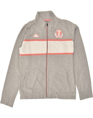 KAPPA Womens Tracksuit Top Jacket UK 20 2XL Grey Colourblock Cotton NF05