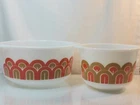 VINTAGE Pyrex Arches/Fish Scale Bowl SET 343 & 344 1.5 & 3 Quarts