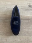 Amali Tiago -men's faux velvet slip on loafer navy blue with jewel bit size  9.5 — photo 4