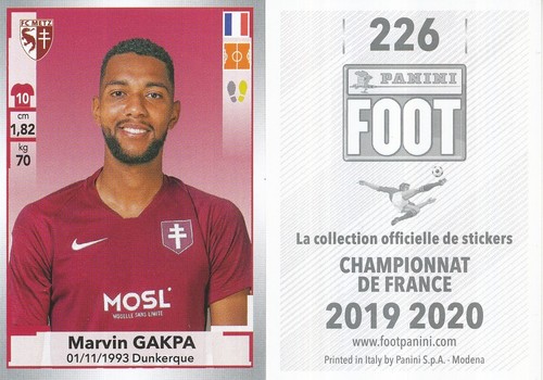 A CHOISIR TO CHOOSE YOURS STICKERS PANINI FOOT 2020 : 001 to 249 - Imagen 149 de 160