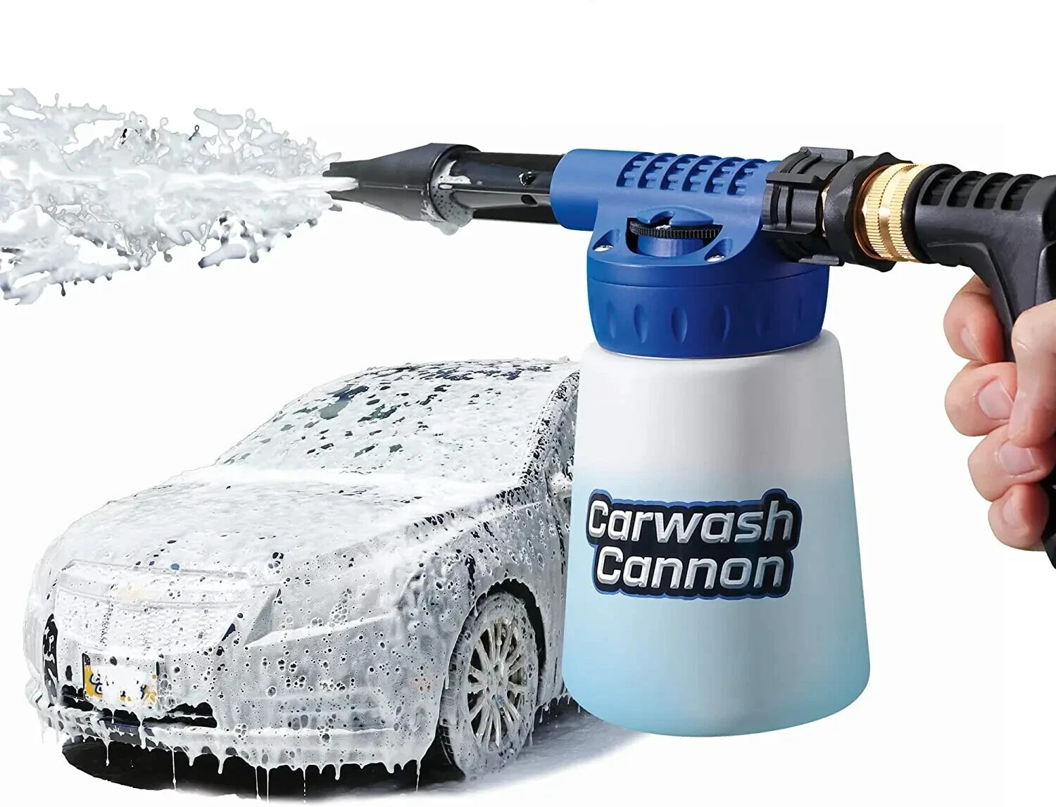 Nozzle Spray Car Wash Gun Cannon Soap Foam Dirt Dust Blaster Hose Thick Sprayer