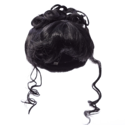 Lot of 3 Antina's Black Up Swept Curl 8'' Doll Wigs