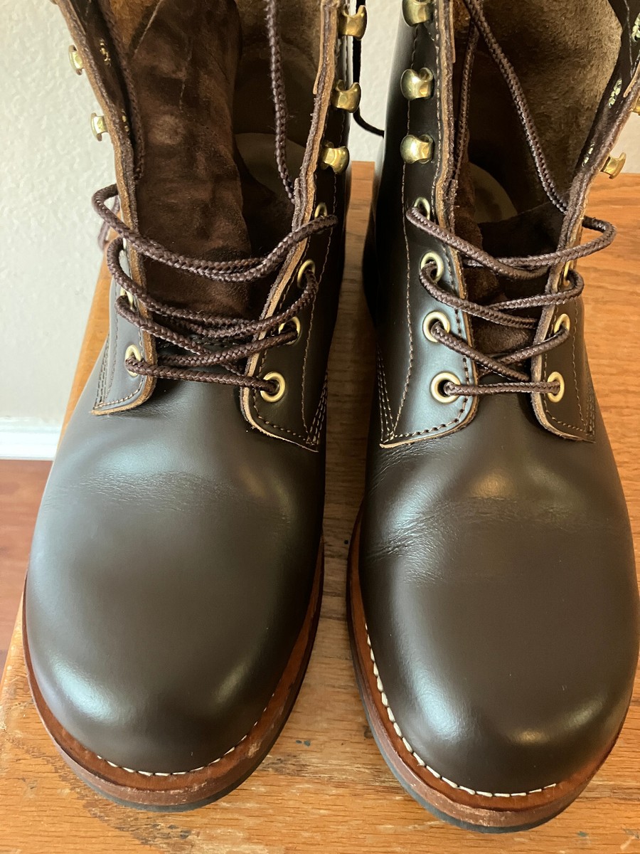 Sugar Cane Lone Wolf Mechanic Boots US8 Dark Brown Made in