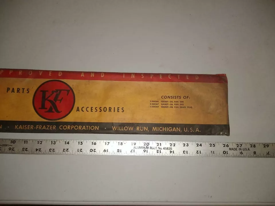 复古 Kaiser Frazer 油盘垫片 NOS Willow Run 204505 — 第 3/4 张图片