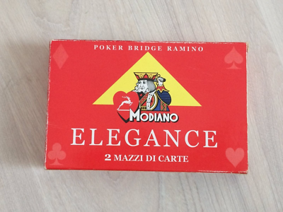 Jeu De 2 Paquets De Cartes à Jouer Vintage MODIANO - Série Elegance Trieste - Fabriqué En Italie - Occasion