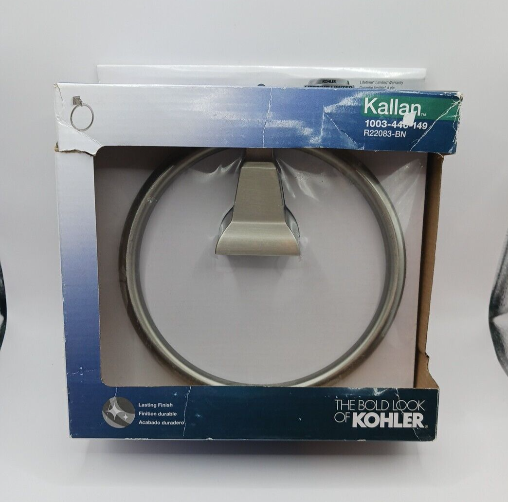 KOHLER Kallan Towel Ring Brushed Nickel R22083BN NIB Bathroom eBay