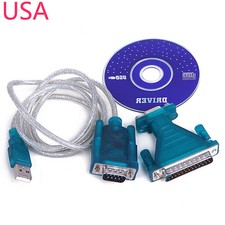 USB 2.0 to RS232 Serial DB9 9Pin Male Adapter Cable VGA PC Cellular Phone Win XP