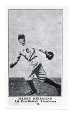  1917 Collins-McCarthy Candy Co E135 #71 Harry Heilmann REPRINT