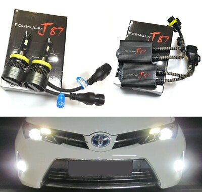 LED G8 Canceler H8 4300K White Two Bulbs Fog Light Replacement Plug Play OE Lamp