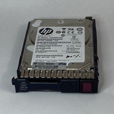 HP 900GB 6G 2.5" SAS 10K SC SFF Hard Drive 693569-004 EG0900FCVBL with ...