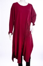 *SALE* Italian Lagenlook DRESS One Size BOW Detail Pockets Curved Hem