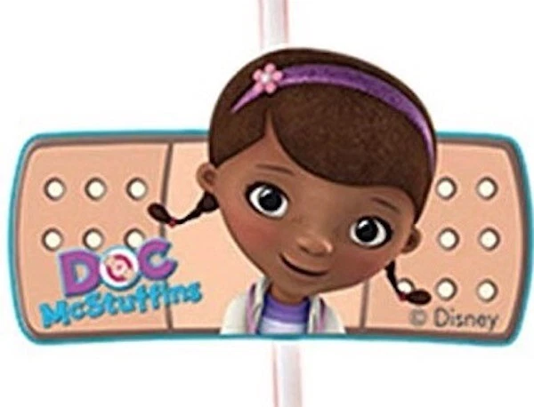 6 Disney Doc McStuffins Medallion Plastic Straws Birthday Party - Image 2 of 2