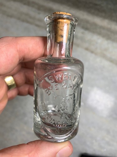 Antique 1880s Victorian Sweet Bye Perfume Bottle Corning Herman Tappan New York