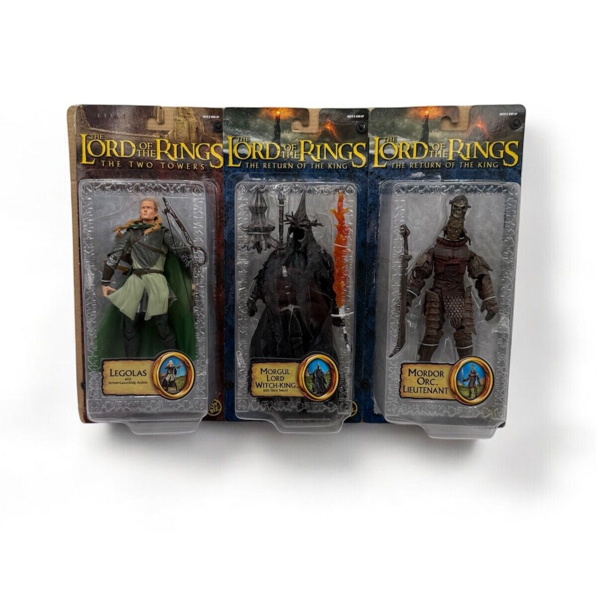 Toy Biz LOTR Morgul LORD Witch-King w FIERY Sword & Mordor ORC