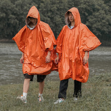 Portable Pluie Manteau Poncho Urgence Imperméable Réflective Réutilisable Marche