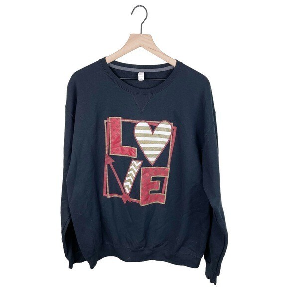 Fruit of the Loom Sofspun Crewneck Sweatshirt LOVE Valentine's Day