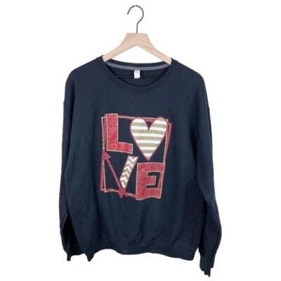 Fruit of the Loom Sofspun Crewneck Sweatshirt LOVE Valentine's Day