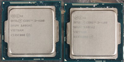 Lot of 2 Intel SR1PK  i3-4160 3.6GHz 2-core/4-threads